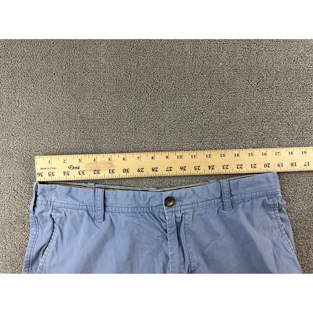 IZOD Saltwater Shorts Men 34 Blue 100% Cotton Chino Flat Front Pockets‎ Summer - Picture 7 of 9